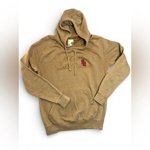 Stevenson Ranch x Lane Seven Hoodie Small Tan Pullover Ranch Western Sweatshirt